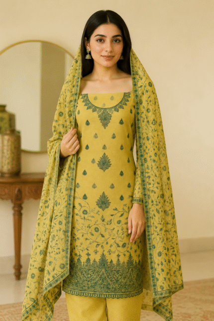 3pcs Lawn Embroidered Suit